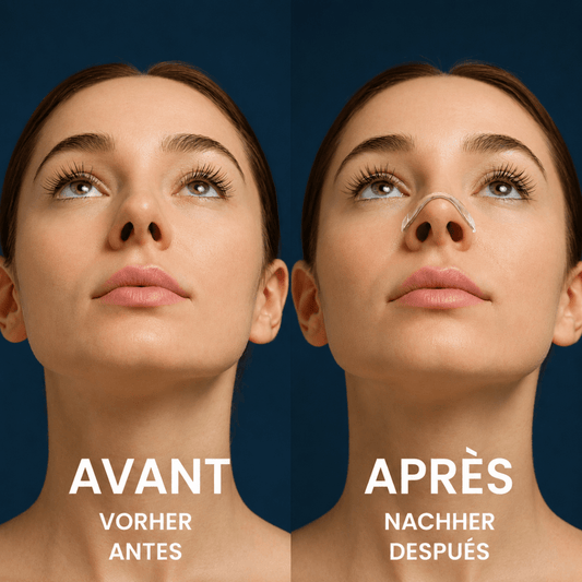 Avant après utilisation du patch nasal Respira pour améliorer la respiration nasale