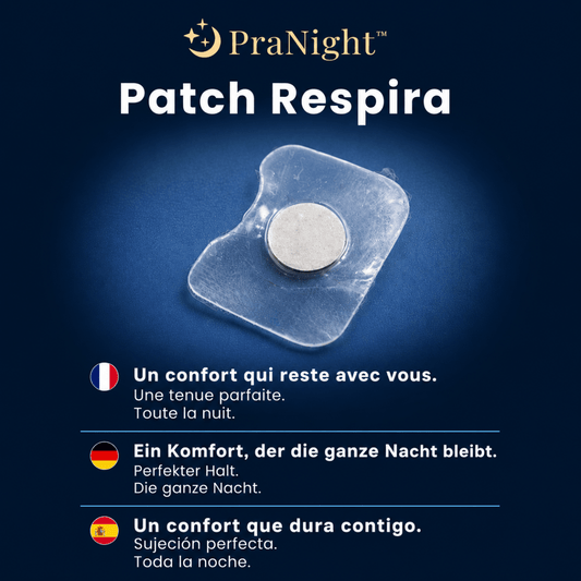 Patch nasal Respira conçu pour favoriser une respiration nasale confortable pendant la nuit