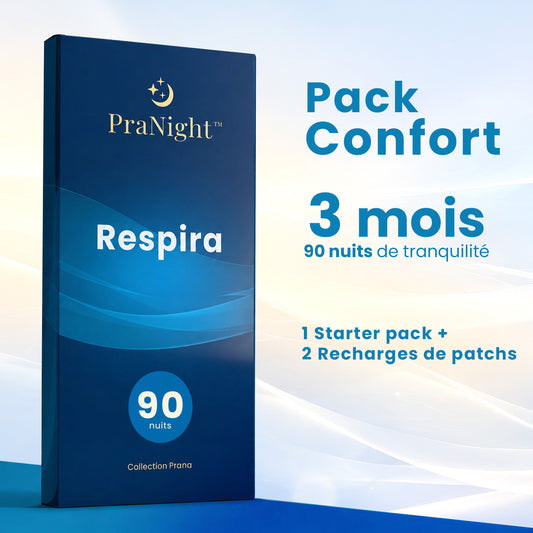 Pack CONFORT Respira :
Pour 90 nuits de respiration nasale plus confortable.